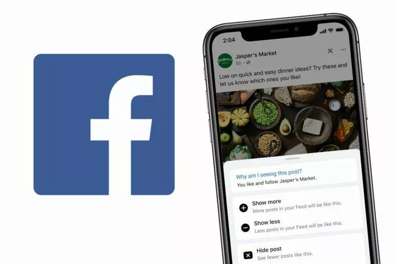 Facebook aplikace Zobrazit více Zobrazit méně tlačítka algoritmus