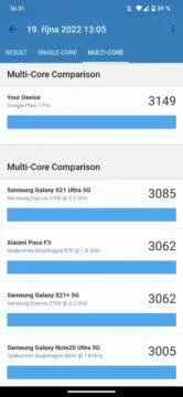 geekbench google pixel 7 pro