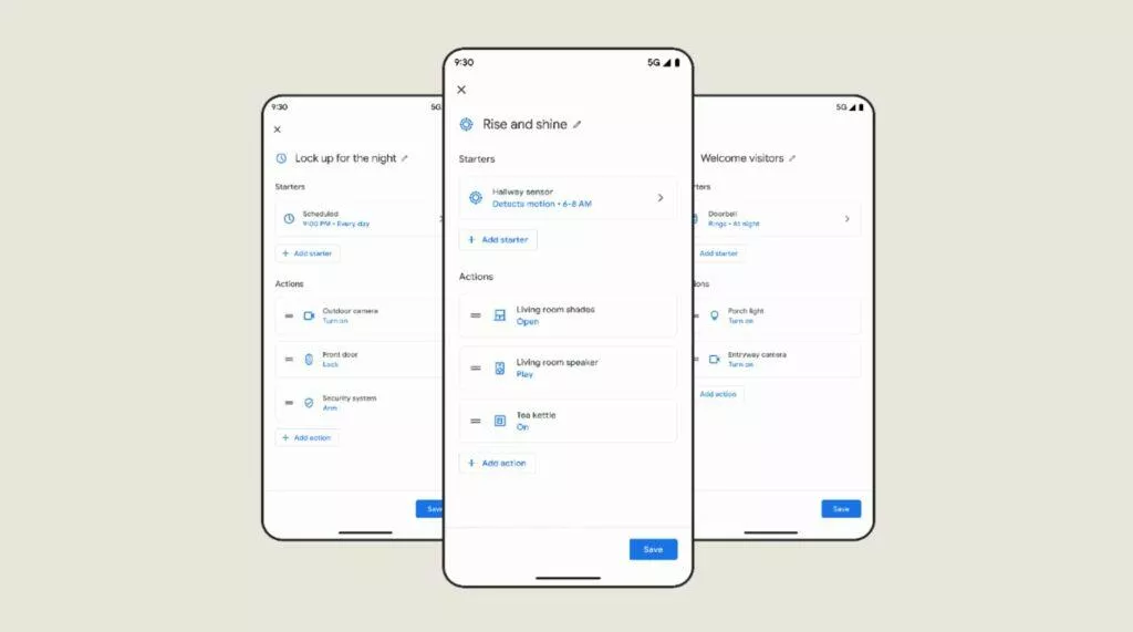 Google Home automatizované rutiny automatizace ukázka