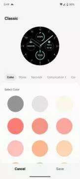 google pixel watch ciferniky wear os aplikace 2