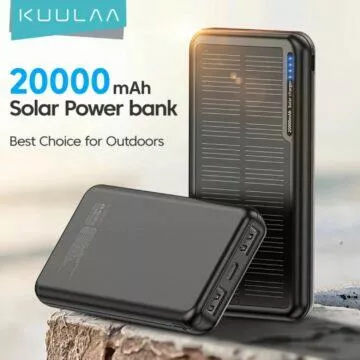 KUULAA 20000mAh powerbanka se solárním panelem