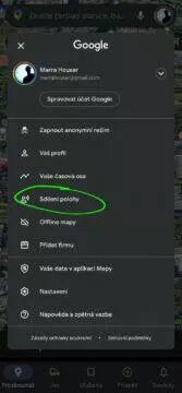 Mapy Google sdílení polohy jedném klepnutím zástupce 2 sdílení