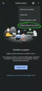 Mapy Google sdílení polohy jedném klepnutím zástupce 4 přidat zástupce