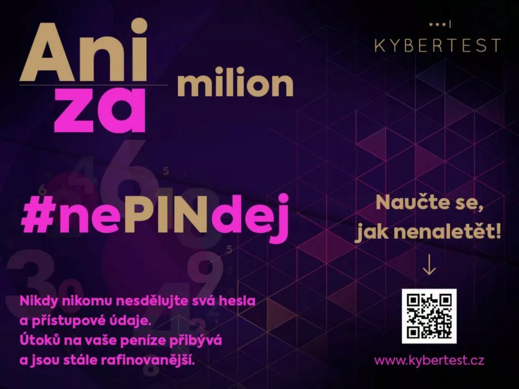 nepindej bankovní podvody kampaň leták QR