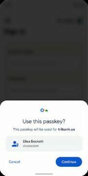 Passkeys Google Chrome Android hesla přihlášení
