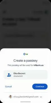 Passkeys Google Chrome Android hesla vytvoření přihlášení