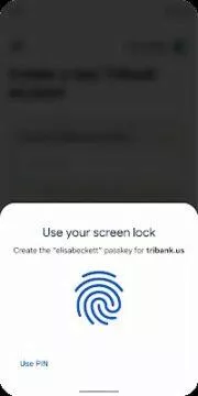 Passkeys Google Chrome Android hesla vytvoření přihlášení potvrzení otisku