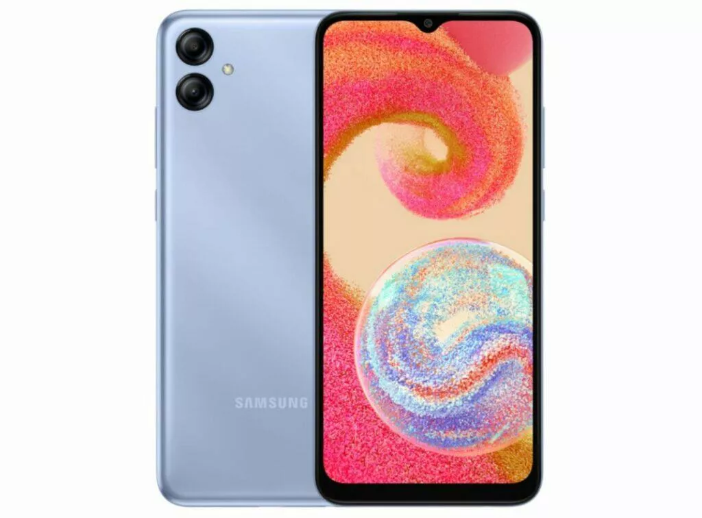Samsung Galaxy A04e představení specifikace modrá