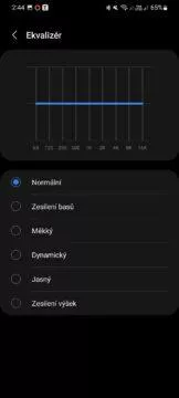 sluchátka Samsung Galaxy Buds2 Pro aplikace Galaxy Wearable 7 ekvalizér