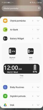 widget baterie android