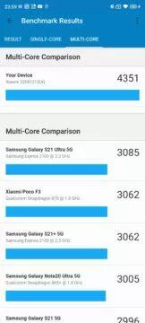 Geekbench CPU multi-core