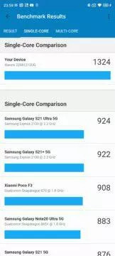 Geekbench CPU single-core