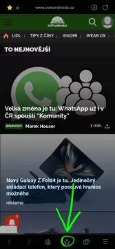 Google Chrome Samsung Internet záložky synchronizace návod 5 záložky