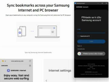 Google Chrome Samsung Internet záložky synchronizace návod přihlášení