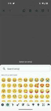 Google Zprávy Emojie reakce nabídka výber