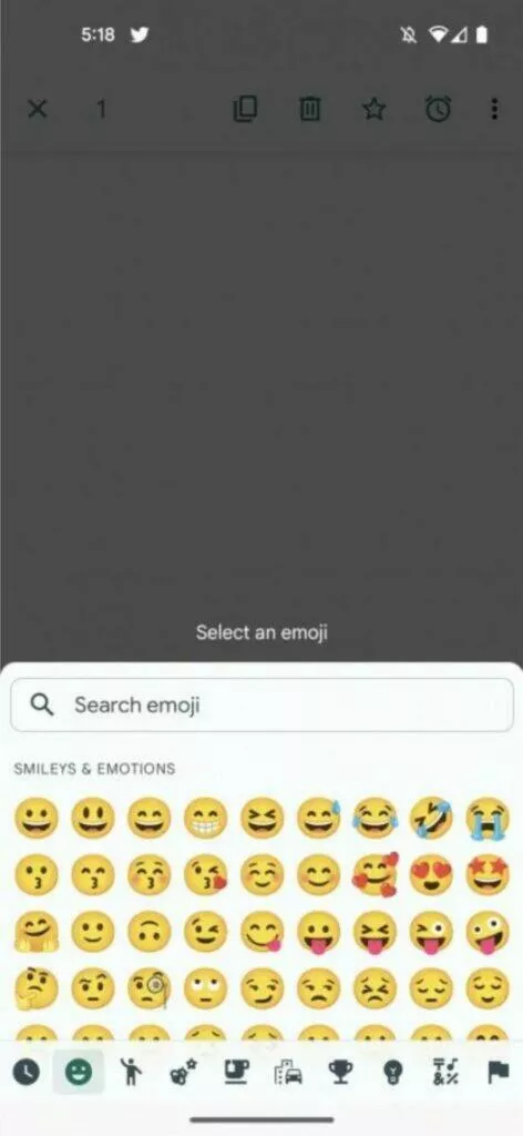 Google Zprávy Emojie reakce nabídka výber