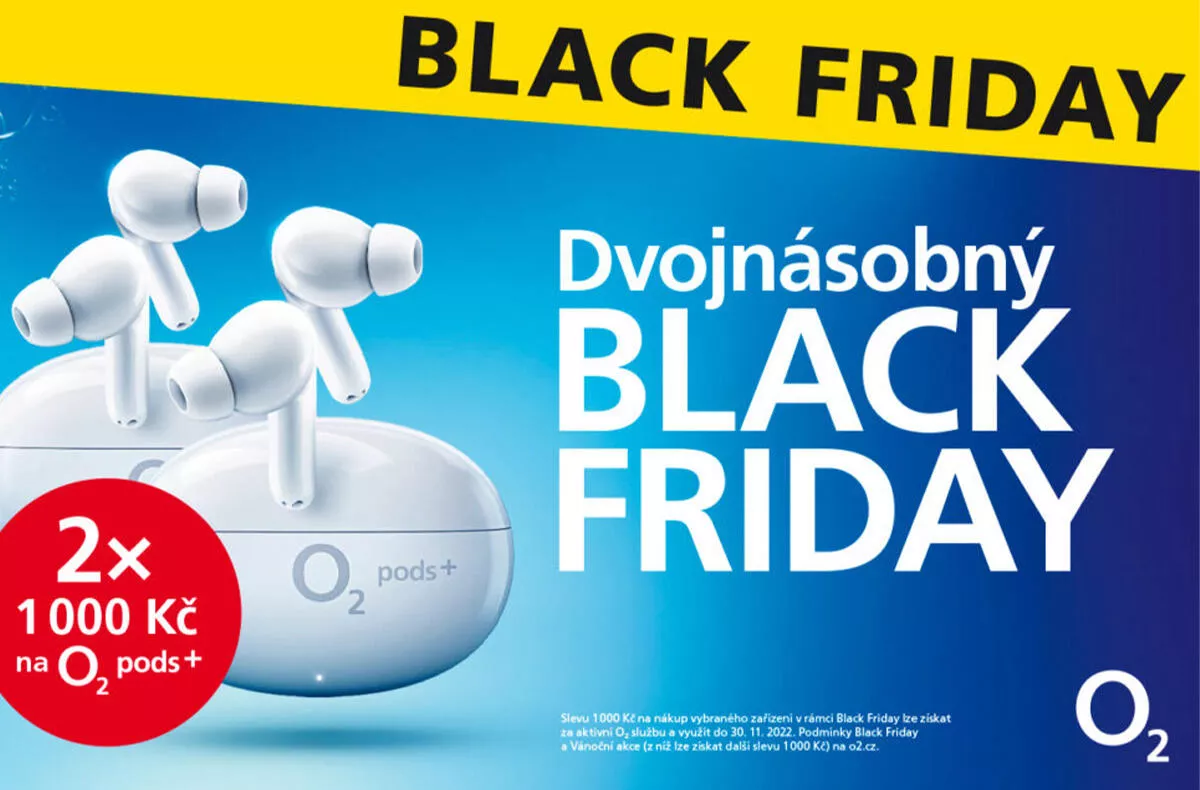 O2 představilo Black Friday: levnější sluchátka i mobily