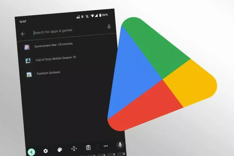 Obchod Google Play doporučení hry aplikace našeptávání vyhledávání