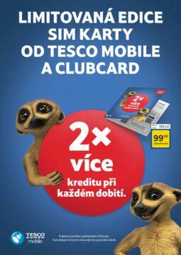 Tesco mobile SIM karta dvojnásobný kredit