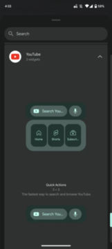 youtube widget material you