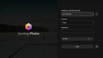 Android TV Synology Photos prohlížeč fotografií login přihlášení