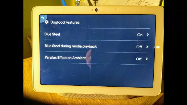 Blue Steel on Google Nest Hub Max - that is issuing commands Google Assistant without "Hey Google"