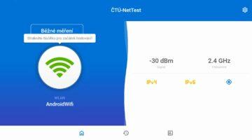 ČTÚ NetTest mobilní aplikace Android wide měření