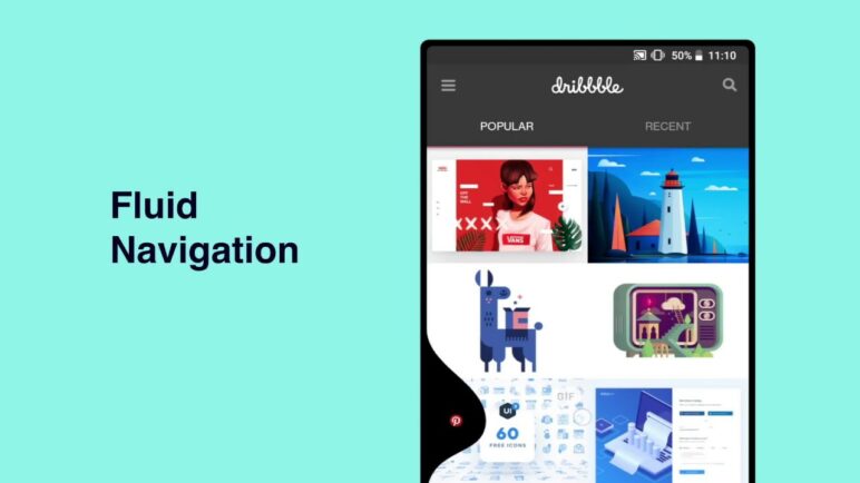 Fluid Navigation Gestures for Android