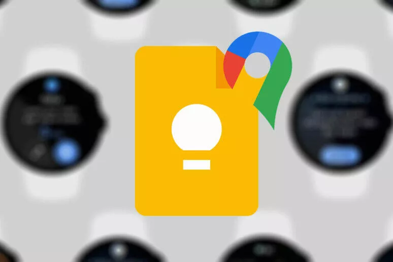 Google Keep Google Mapy aplikace wear os 2