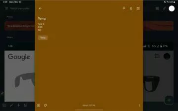 Google Keep tablety vzhled redesign dva sloupce celá obrazovka