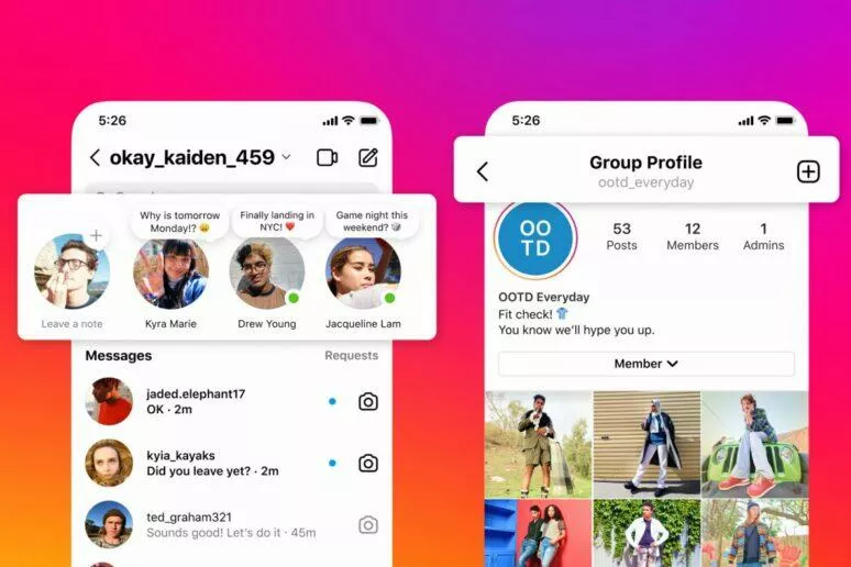 Instagram poznámky skupinové profily Instagram poznámky skupinové profily