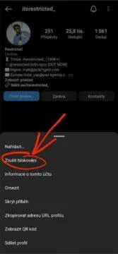 Instagram Příběhy Stories tajné sledování dočasná blokace 4