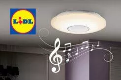 LIDL Livarno Lux stropní LED svítidlo s reproduktorem teplá bílá sleva akce