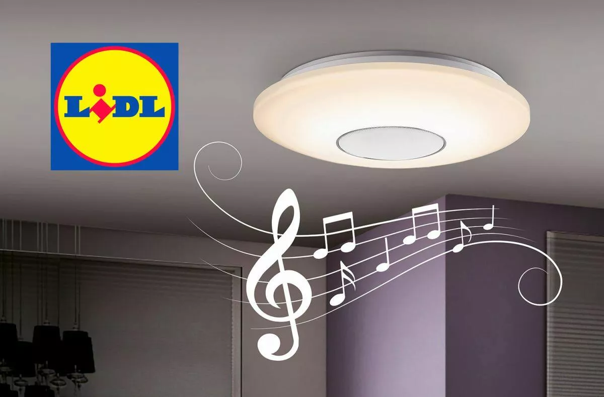 LIDL Livarno Lux stropní LED svítidlo s reproduktorem teplá bílá sleva akce
