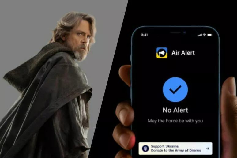 Mark Hamill Luke Skywalker Air Alert aplikace hlášky Mark Hamill Luke Skywalker Air Alert aplikace hlášky