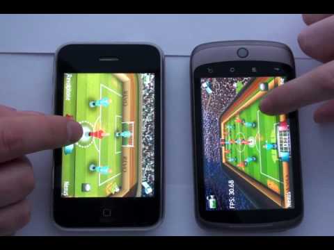 Nexus One vs iPhone on Magnetic Sports Soccer