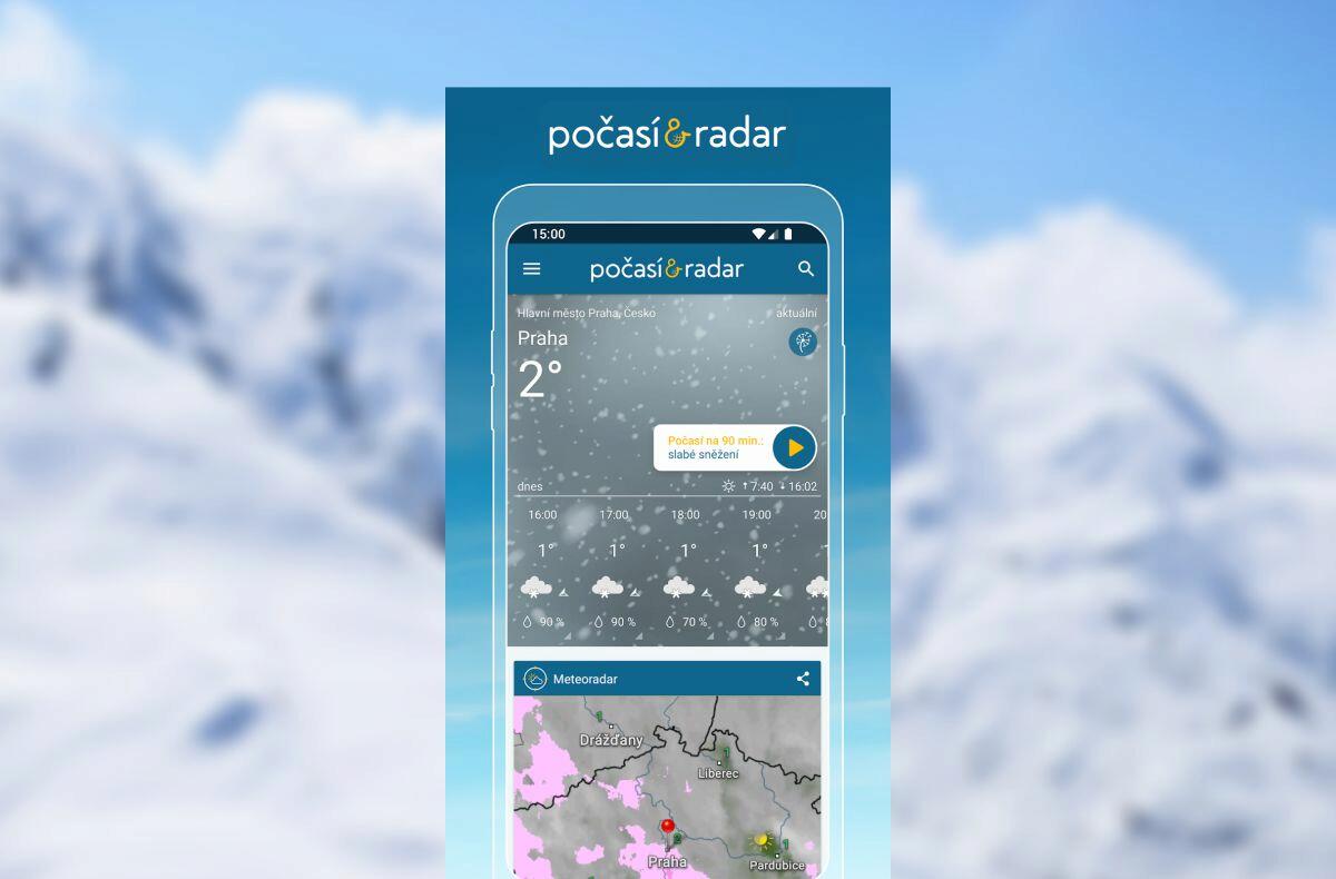 Aplikace Počasí & Radar lépe informuje o sněhu na horách