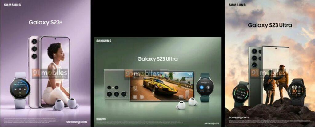 Samsung Galaxy S23 Ultra unikle promo fotky kolaz