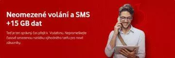 vodafone tarif neomezený tarif volání sms 15 gb dat