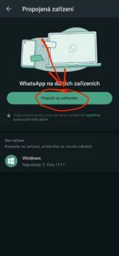 WhatsApp aplikace duální přihlášení druhý mobil návod Web 5 propojená zařízení