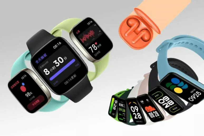 Xiaomi hodinky Redmi Watch 3 náramek Redmi Band 2 sluchátka Redmi Buds 4 Lite Xiaomi hodinky Redmi Watch 3 náramek Redmi Band 2 sluchátka Redmi Buds 4 Lite
