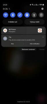 Android aplikace Flip DND Flip to shhh režim nerušit otočení 5 stavová notifikace