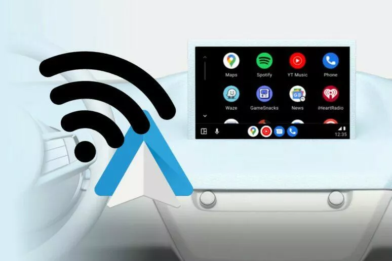 bezdrátové Android Auto přepínání vypnutí zapnutí tlačítko nastavení aktualizace bezdrátové Android Auto přepínání vypnutí zapnutí tlačítko nastavení aktualizace