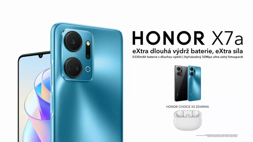 Honor X7e ČR cena specifikace parametry banner Honor X7e ČR cena specifikace parametry banner