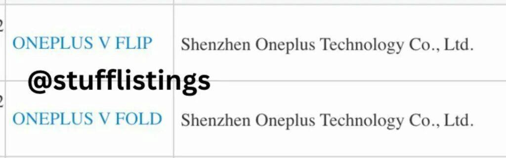OnePlus V Fold OnePlus V Flip ohebné telefony názvy jména únik