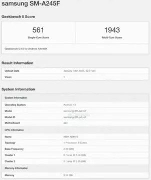 samsung galaxy a24 geekbench