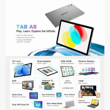 Ulefone Tab A8 tablet uvedení parametry cena specifikace