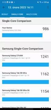 geekbench 5 galaxy s22 ultra