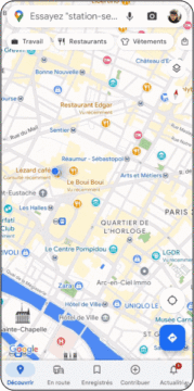 Google Mapy vyhledávání v Live View