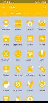 light yellow icon pack